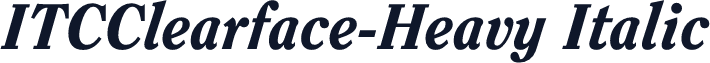 ITCClearface-Heavy Italic