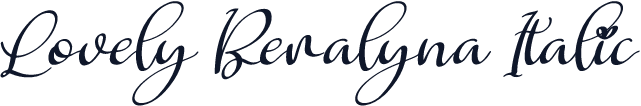 Lovely Beralyna Italic