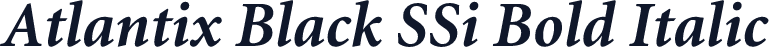 Atlantix Black SSi Bold Italic