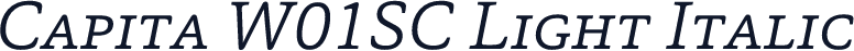 Capita W01SC Light Italic