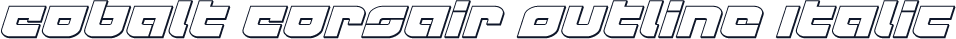 Cobalt Corsair Outline Italic