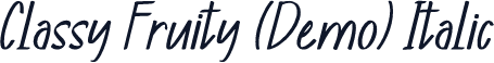 Classy Fruity (Demo) Italic