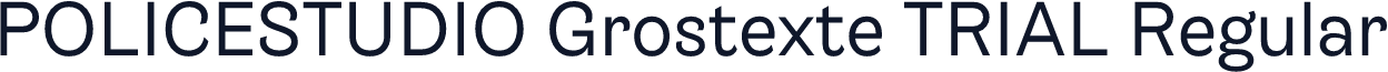 POLICESTUDIO Grostexte TRIAL Regular