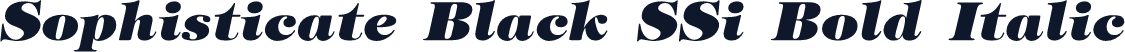 Sophisticate Black SSi Bold Italic