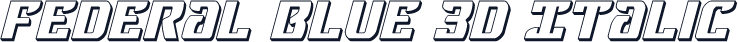 Federal Blue 3D Italic