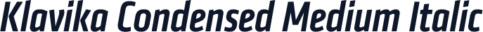 Klavika Condensed Medium Italic