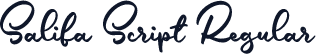 Salifa Script Regular