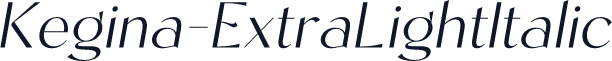 Kegina-ExtraLightItalic