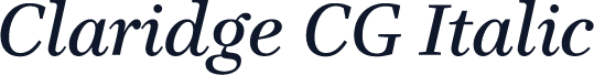 Claridge CG Italic
