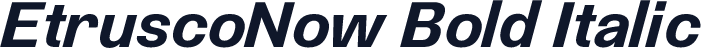 EtruscoNow Bold Italic