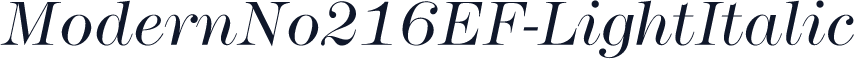 ModernNo216EF-LightItalic