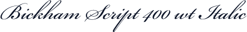 Bickham Script 400 wt Italic