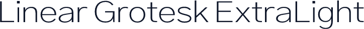 Linear Grotesk ExtraLight