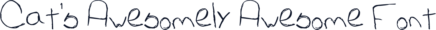 Cat's Awesomely Awesome Font