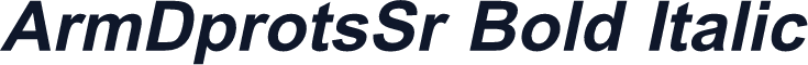 ArmDprotsSr Bold Italic