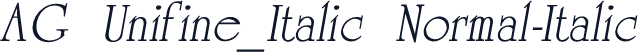 AG Unifine_Italic Normal-Italic