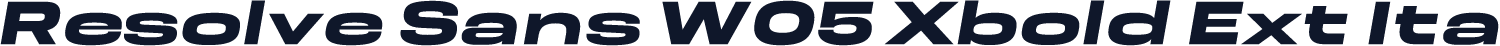 Resolve Sans W05 Xbold Ext Ita