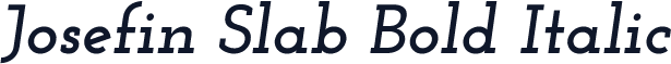 Josefin Slab Bold Italic
