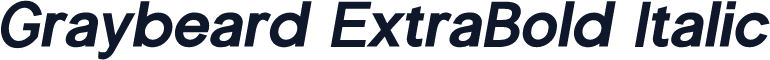 Graybeard ExtraBold Italic