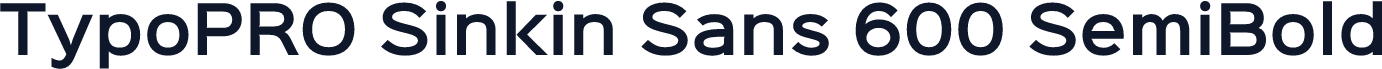 TypoPRO Sinkin Sans 600 SemiBold