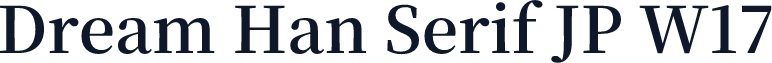 Dream Han Serif JP W17