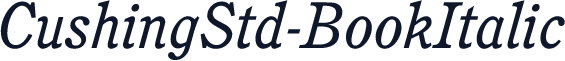 CushingStd-BookItalic