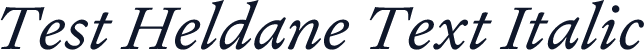 Test Heldane Text Italic