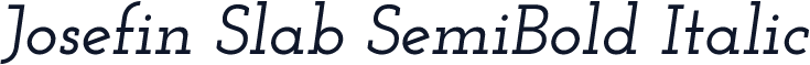 Josefin Slab SemiBold Italic