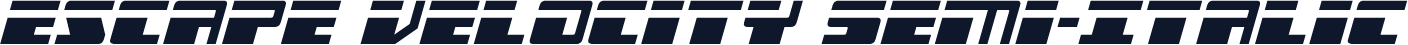 Escape Velocity Semi-Italic
