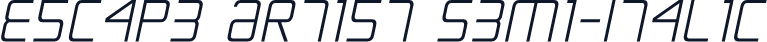 Escape Artist Semi-Italic