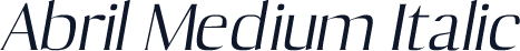 Abril Medium Italic