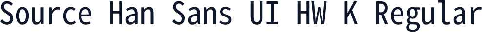 Source Han Sans UI HW K Regular