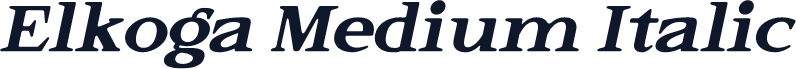 Elkoga Medium Italic