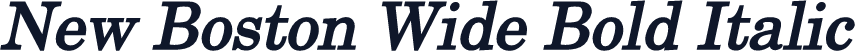 New Boston Wide Bold Italic