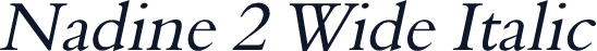Nadine 2 Wide Italic