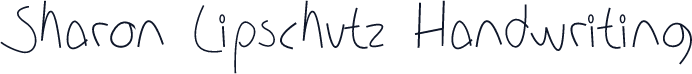 Sharon Lipschutz Handwriting
