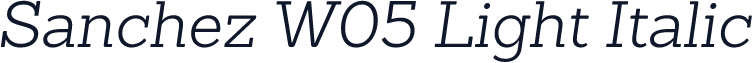 Sanchez W05 Light Italic