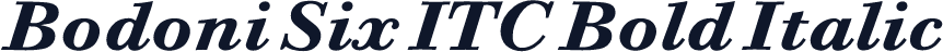 Bodoni Six ITC Bold Italic