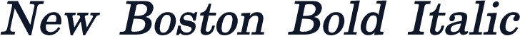 New Boston Bold Italic