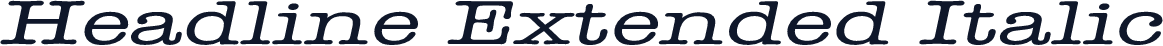 Headline Extended Italic