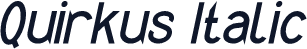 Quirkus Italic