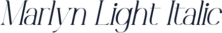 Marlyn Light Italic