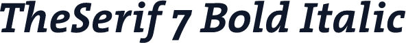 TheSerif 7 Bold Italic