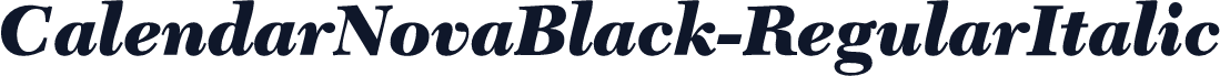 CalendarNovaBlack-RegularItalic
