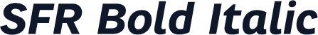 SFR Bold Italic