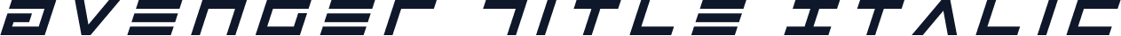 Avenger Title Italic