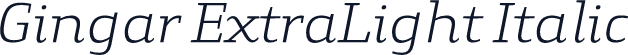 Gingar ExtraLight Italic