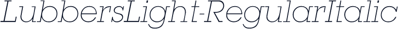 LubbersLight-RegularItalic