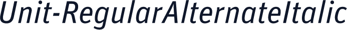 Unit-RegularAlternateItalic