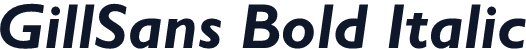 GillSans Bold Italic